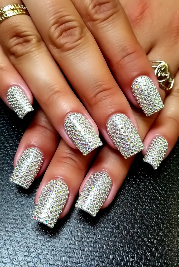 Nail Art with Rhinestones