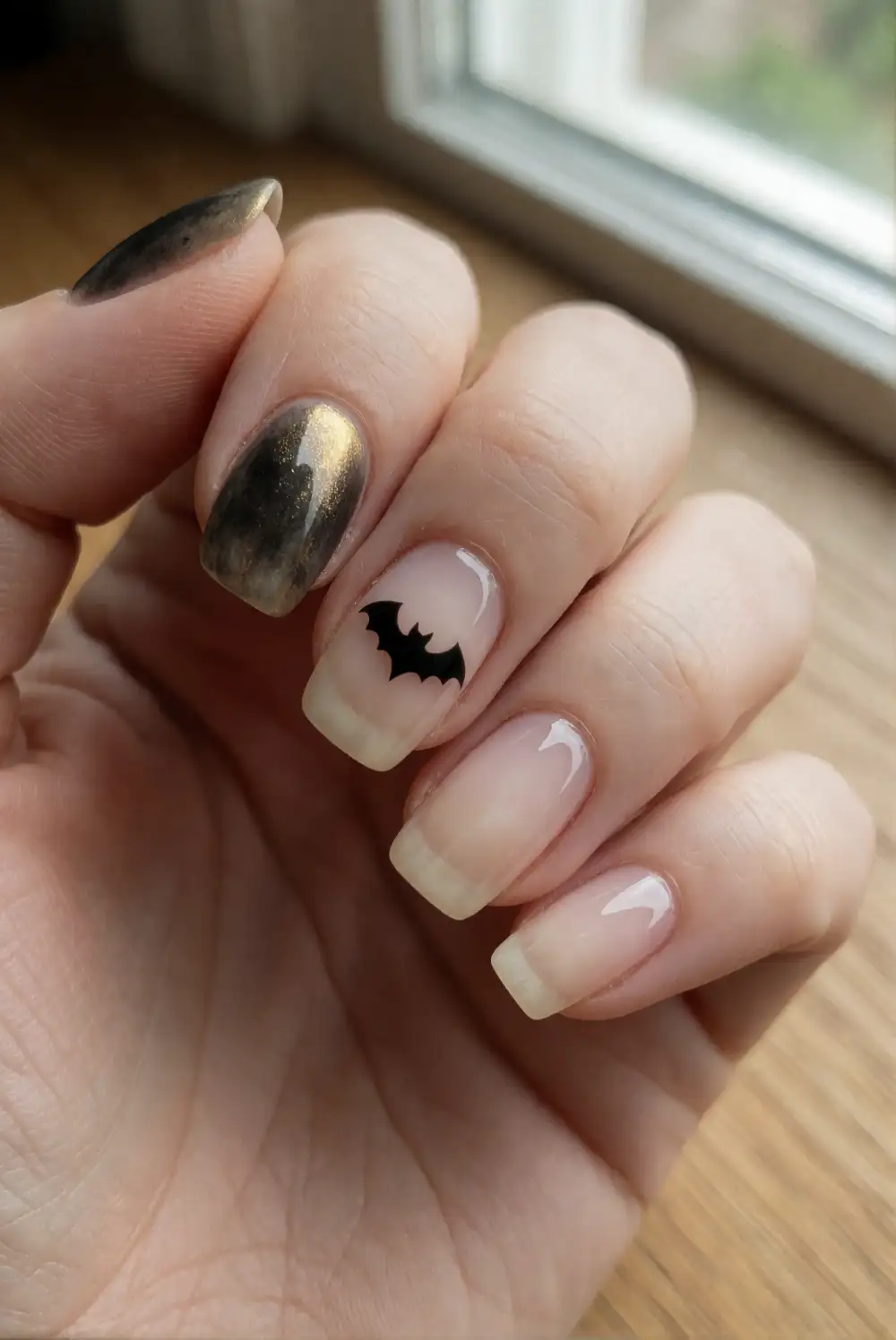 Negative-Space Bat Nails