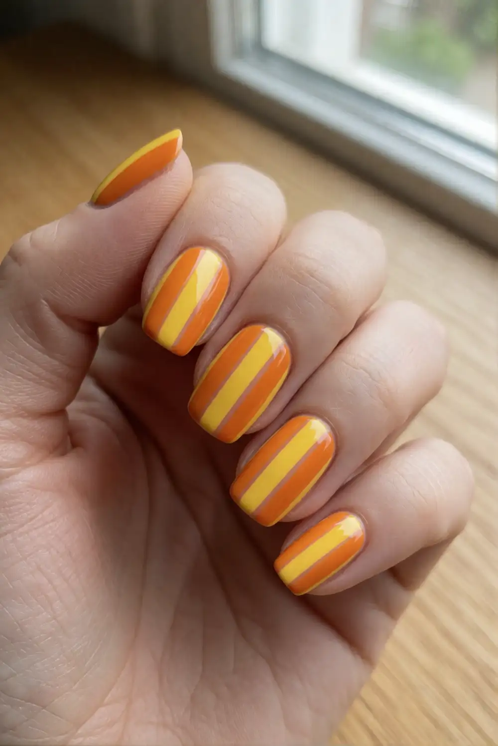 Negative-Space Candy Corn Stripes