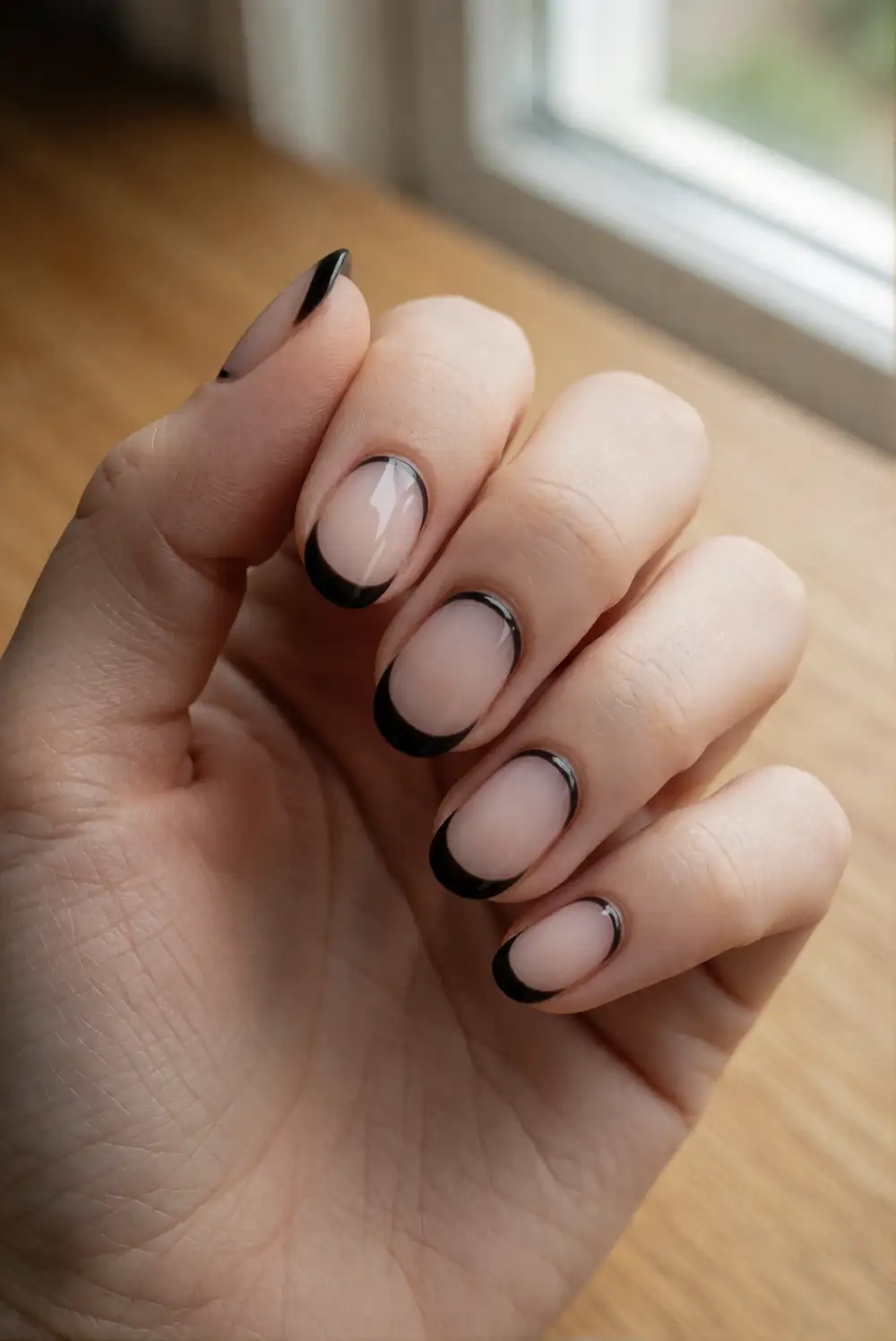 Negative-Space Crescent Tips