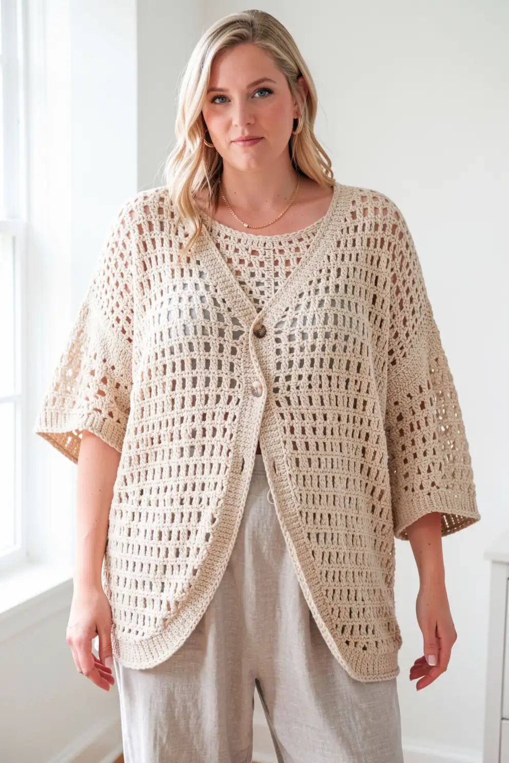 Open Stitch Crochet With Airy Texture