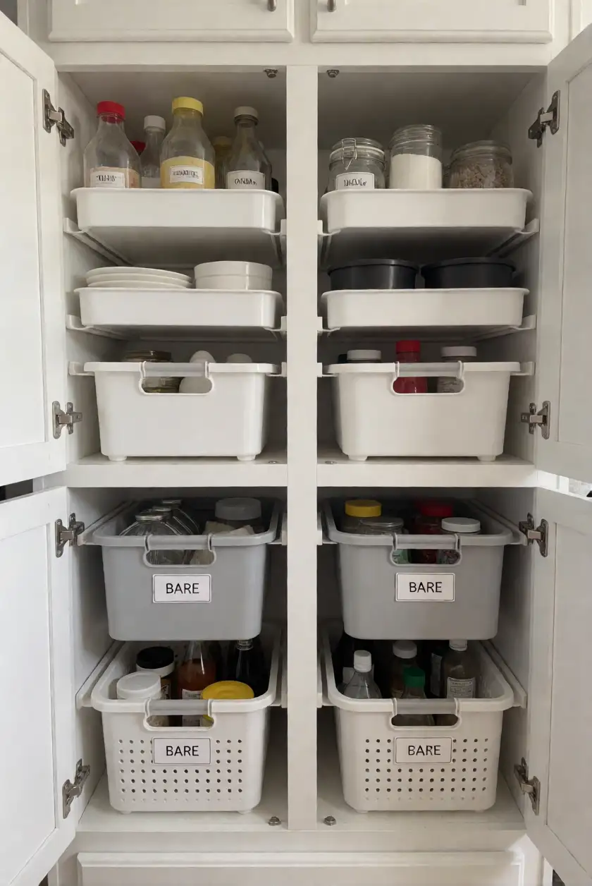Optimizing Cabinet Space with Organizers