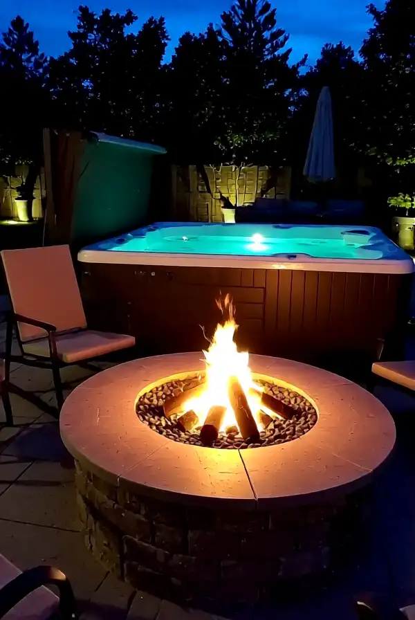 Outdoor Fire Pits by the Jacuzzi