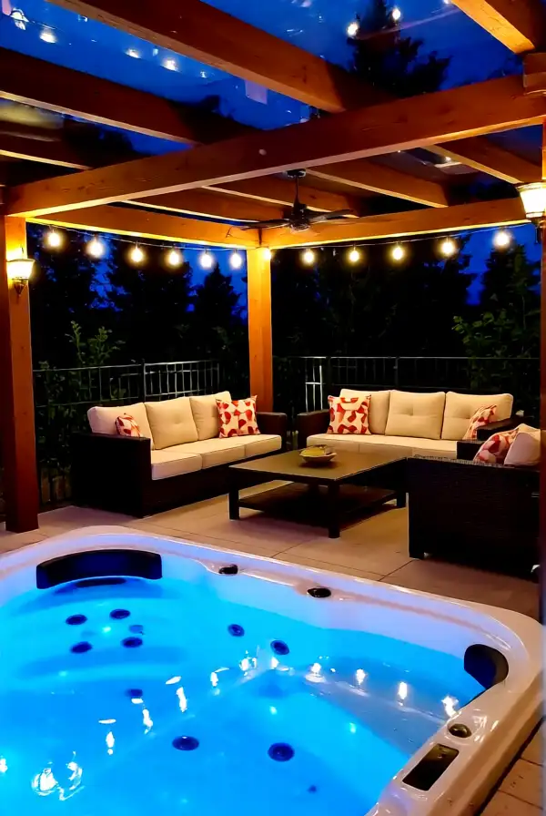 Outdoor Living Room Jacuzzi