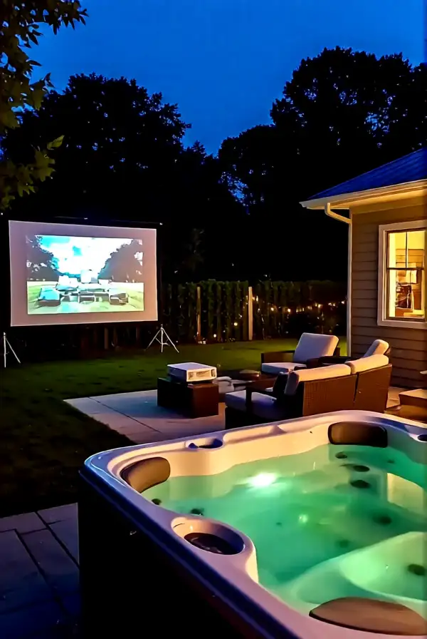 Outdoor Movie Setup