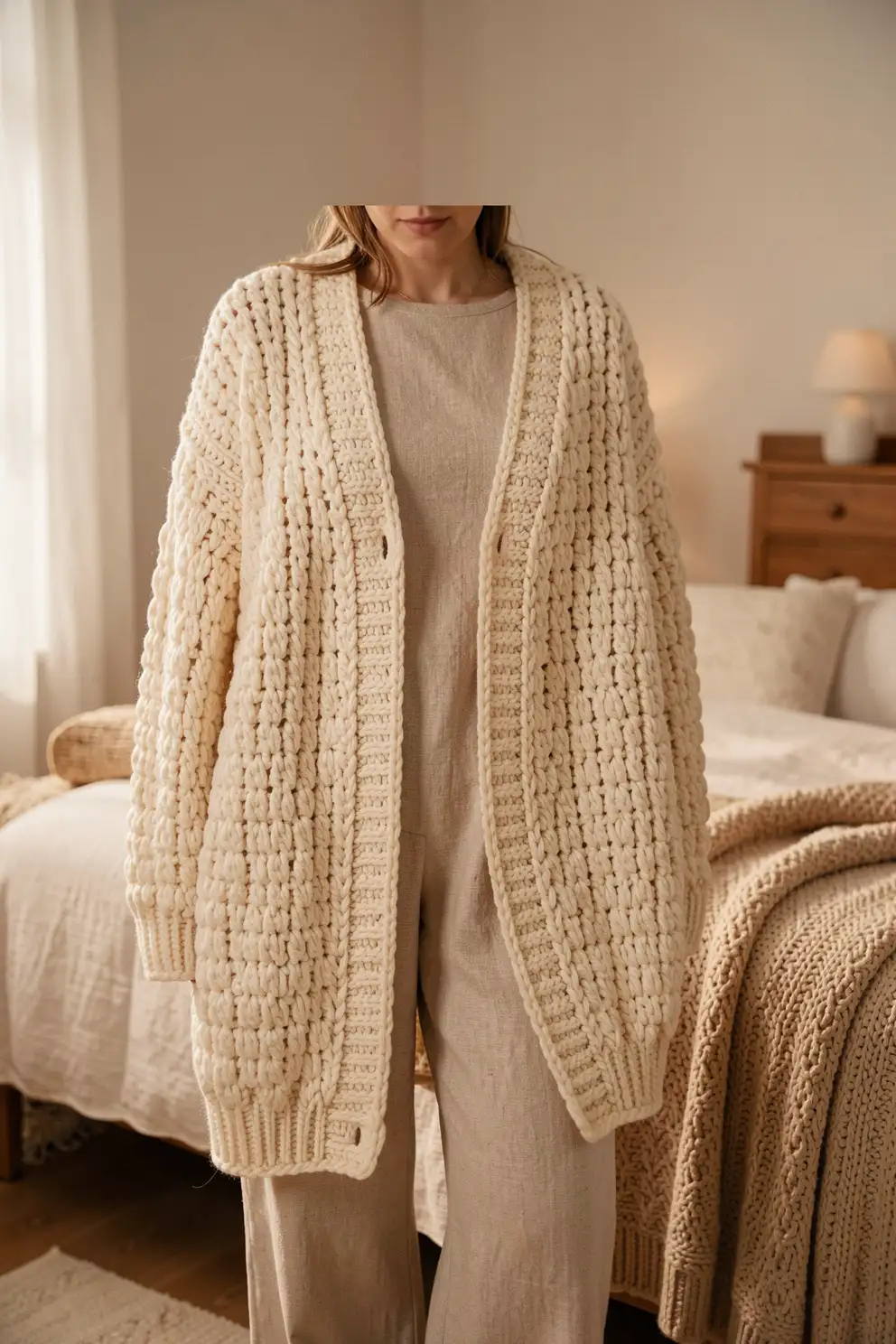 Oversized Crochet Cardigans With Soft Drama