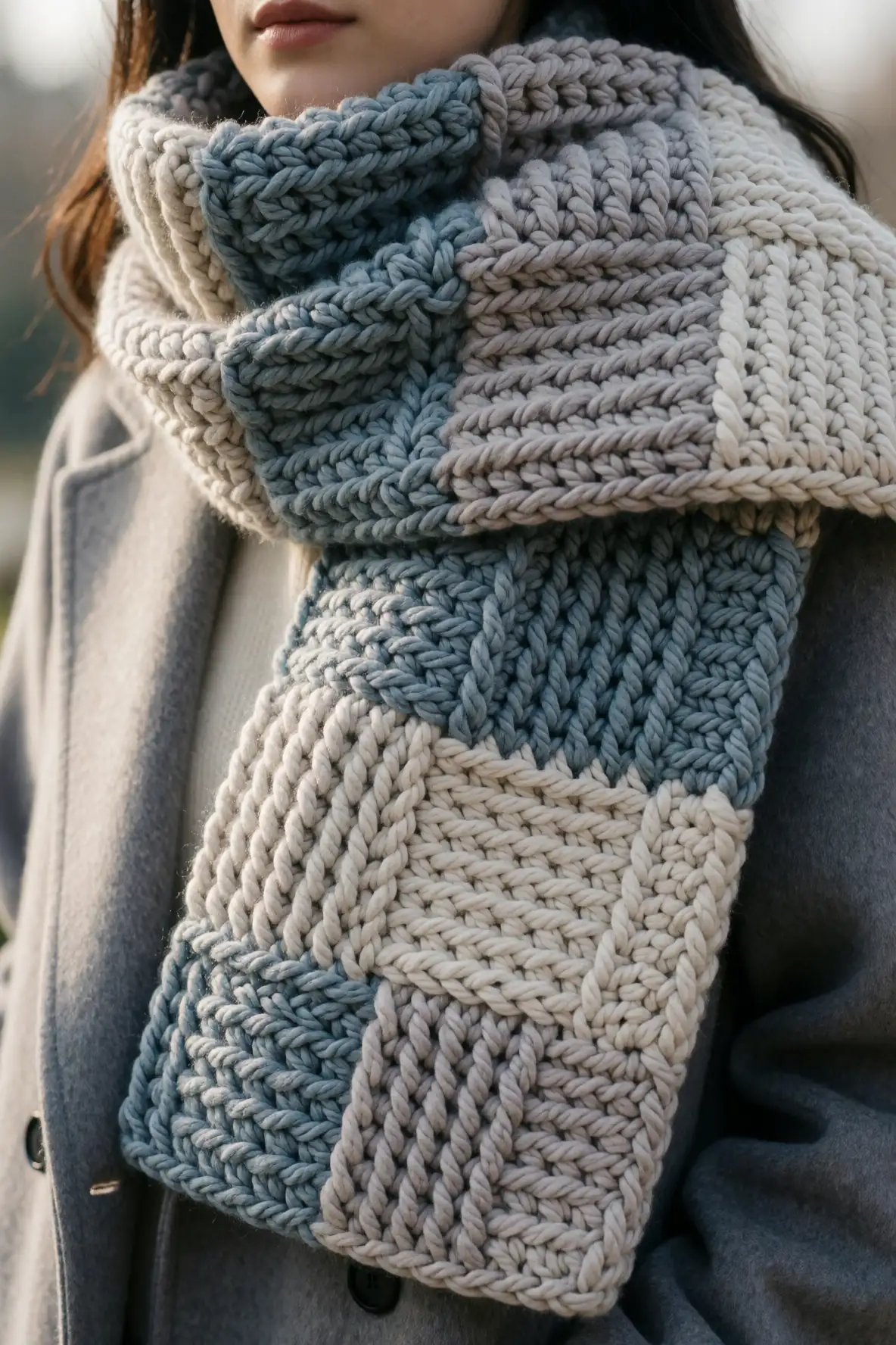 Oversized Scarves With Plush Movement