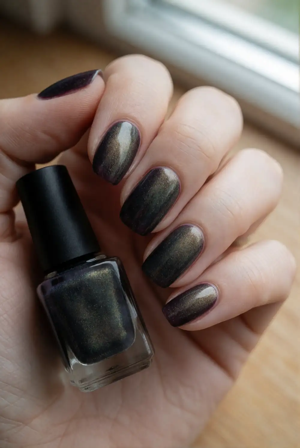 Oxblood Velvet Shimmer Nails