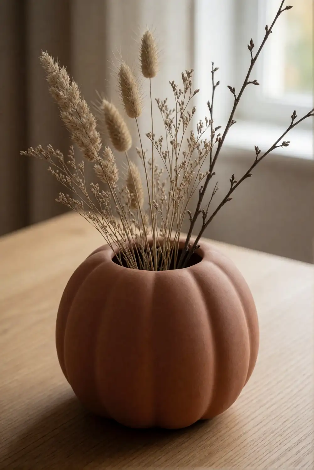 Paint a Muted Terracotta Pumpkin Vase