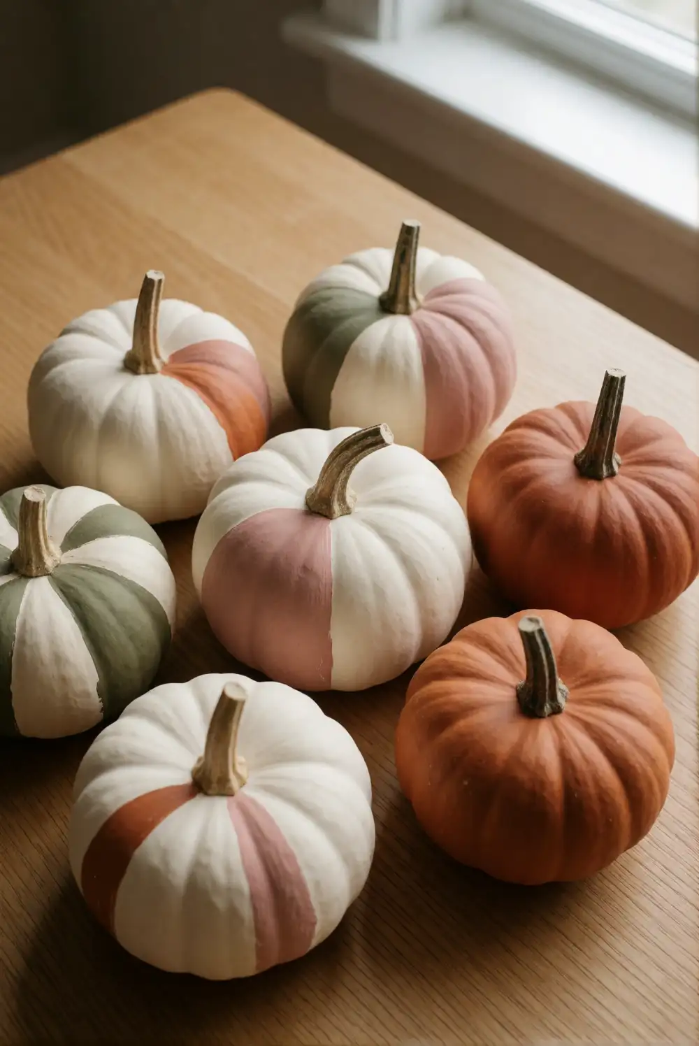 Paint Mini Pumpkins in Muted Fall Colors