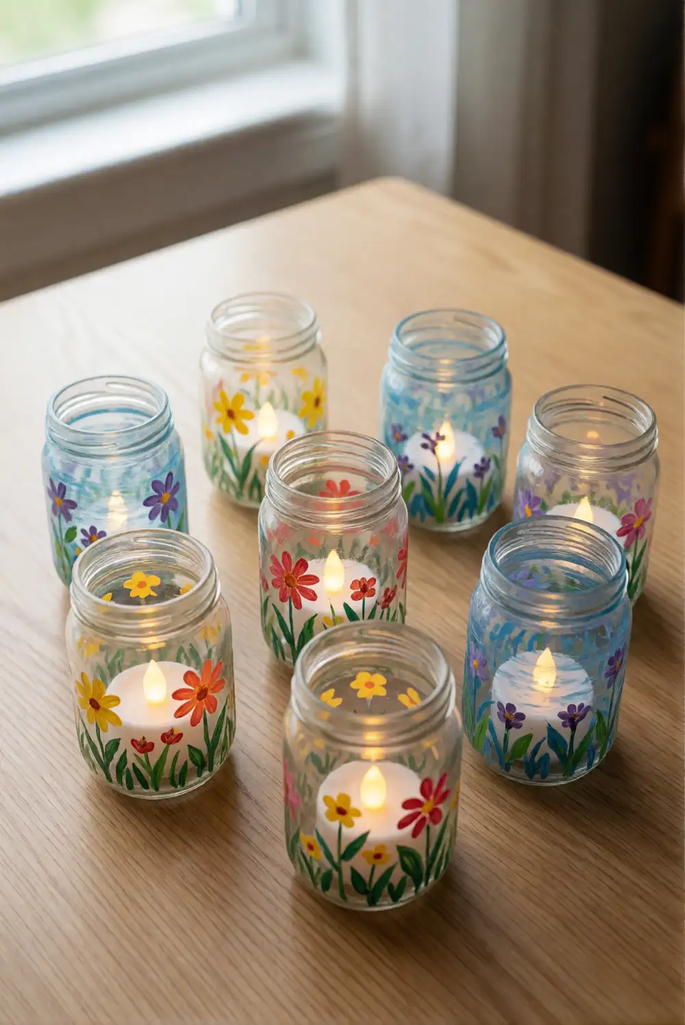 Painted Jar Suncatchers