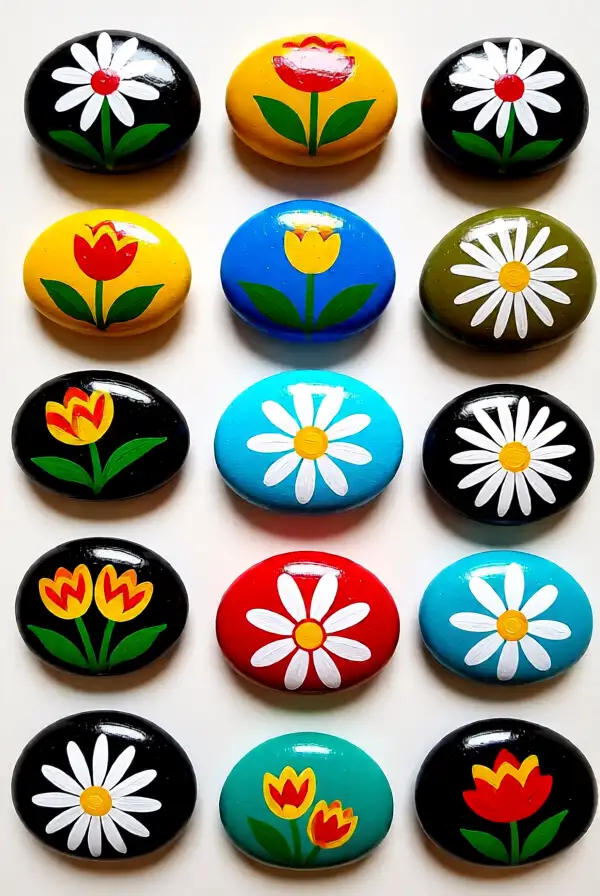 Painted Rocks as Paperweights