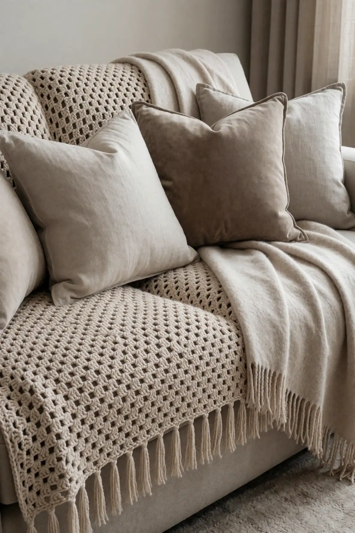 Pairing Crochet Blankets with Pillows and Throws