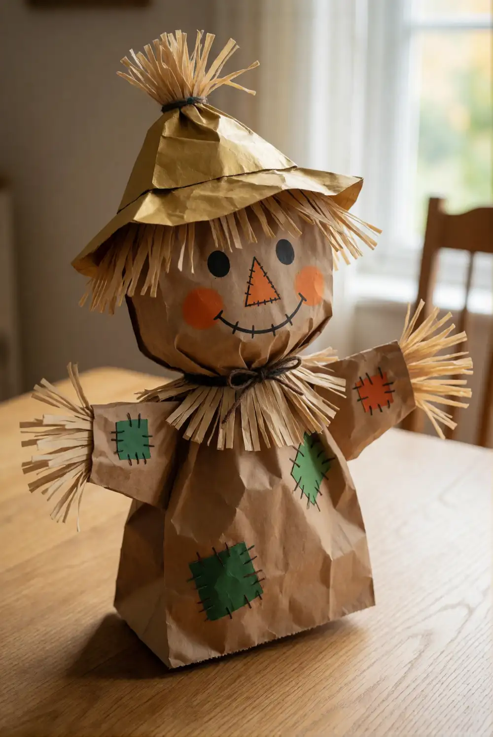 Paper-Bag Scarecrow Puppet