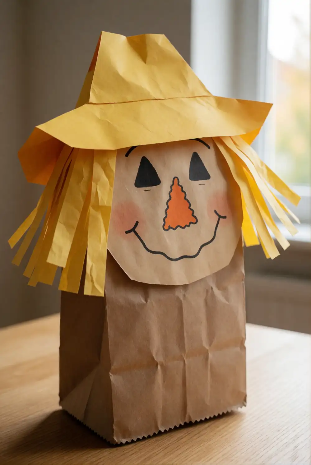 Paper Bag Scarecrow Puppet