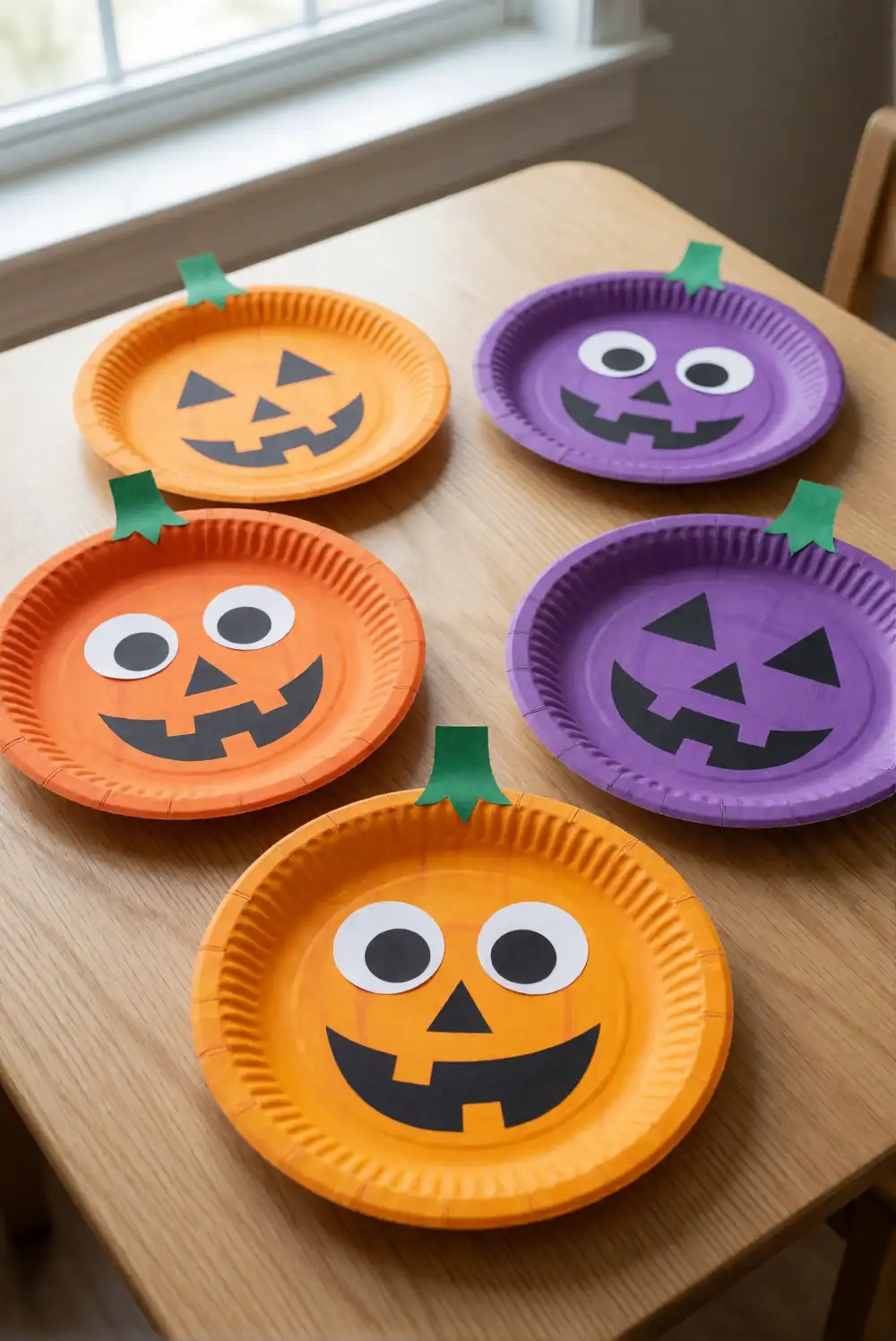 Paper Plate Jack-o'-Lanterns