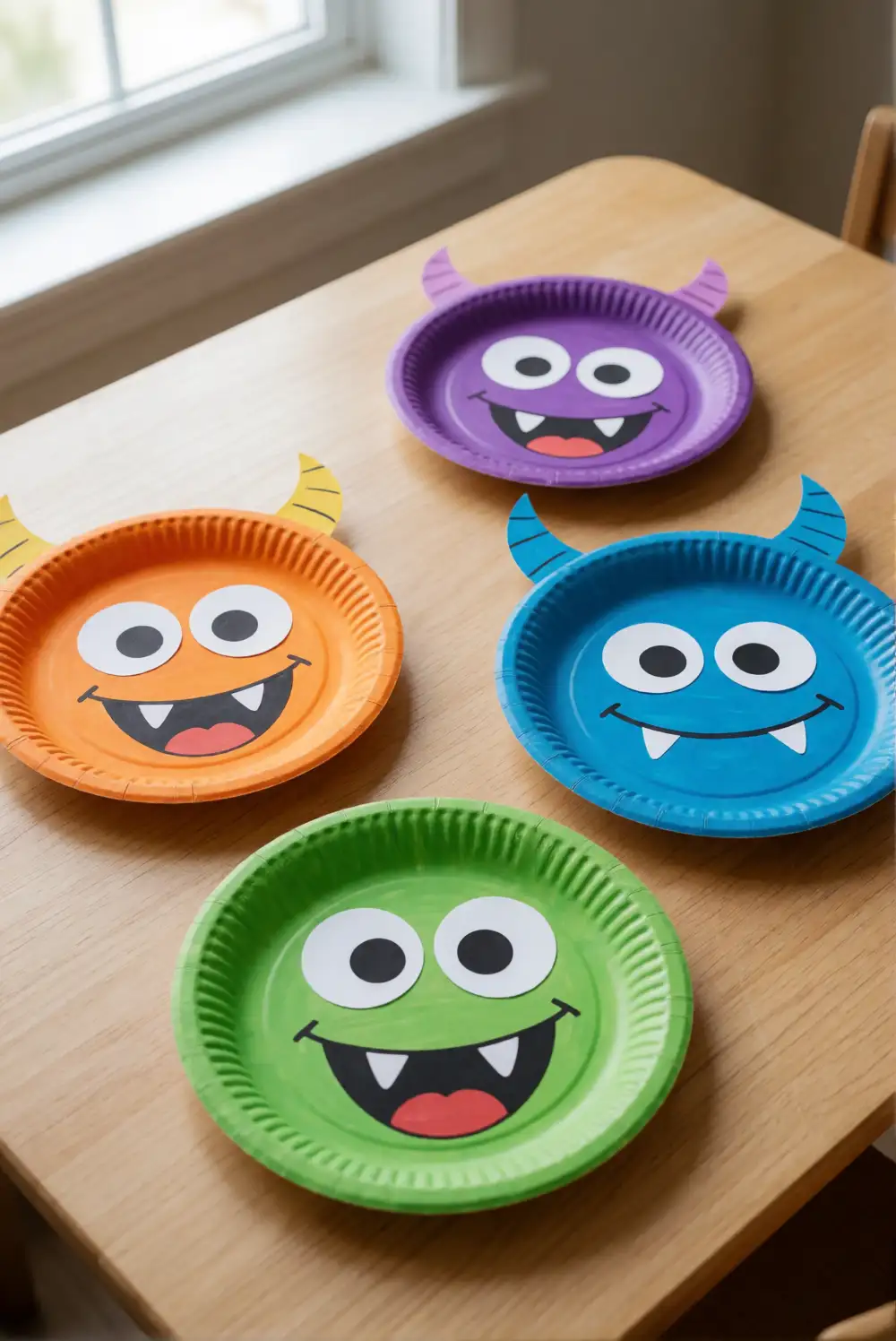 Paper Plate Monster Faces