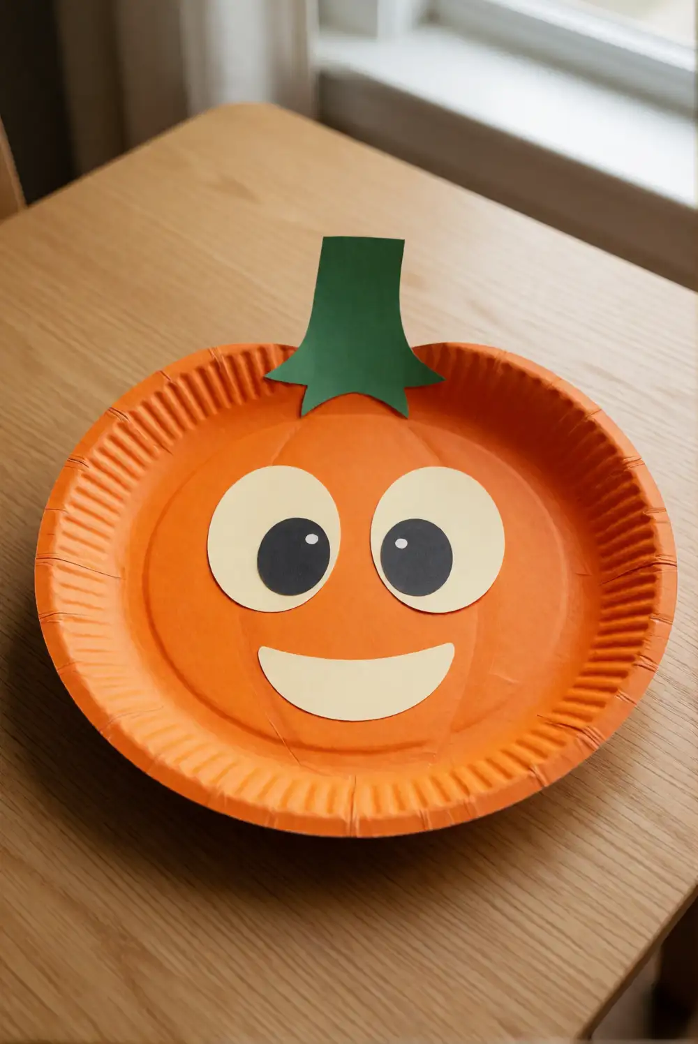 Paper Plate Pumpkin Face