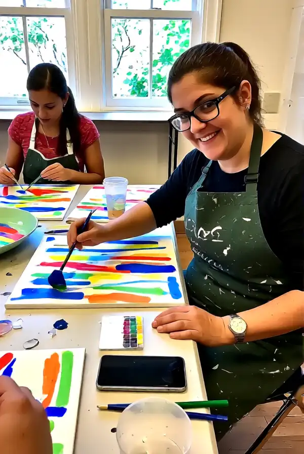 Participating in Abstract Art Workshops