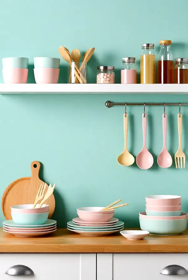 Pastel Accents in the Kitchen