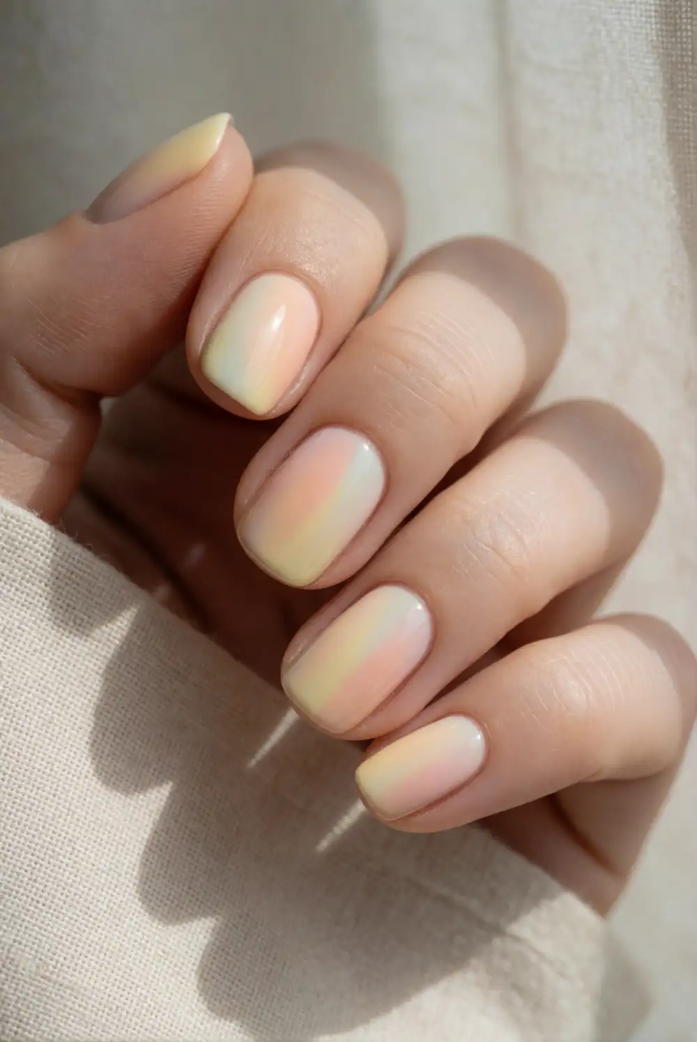 Pastel Candy Corn Ombre Nails