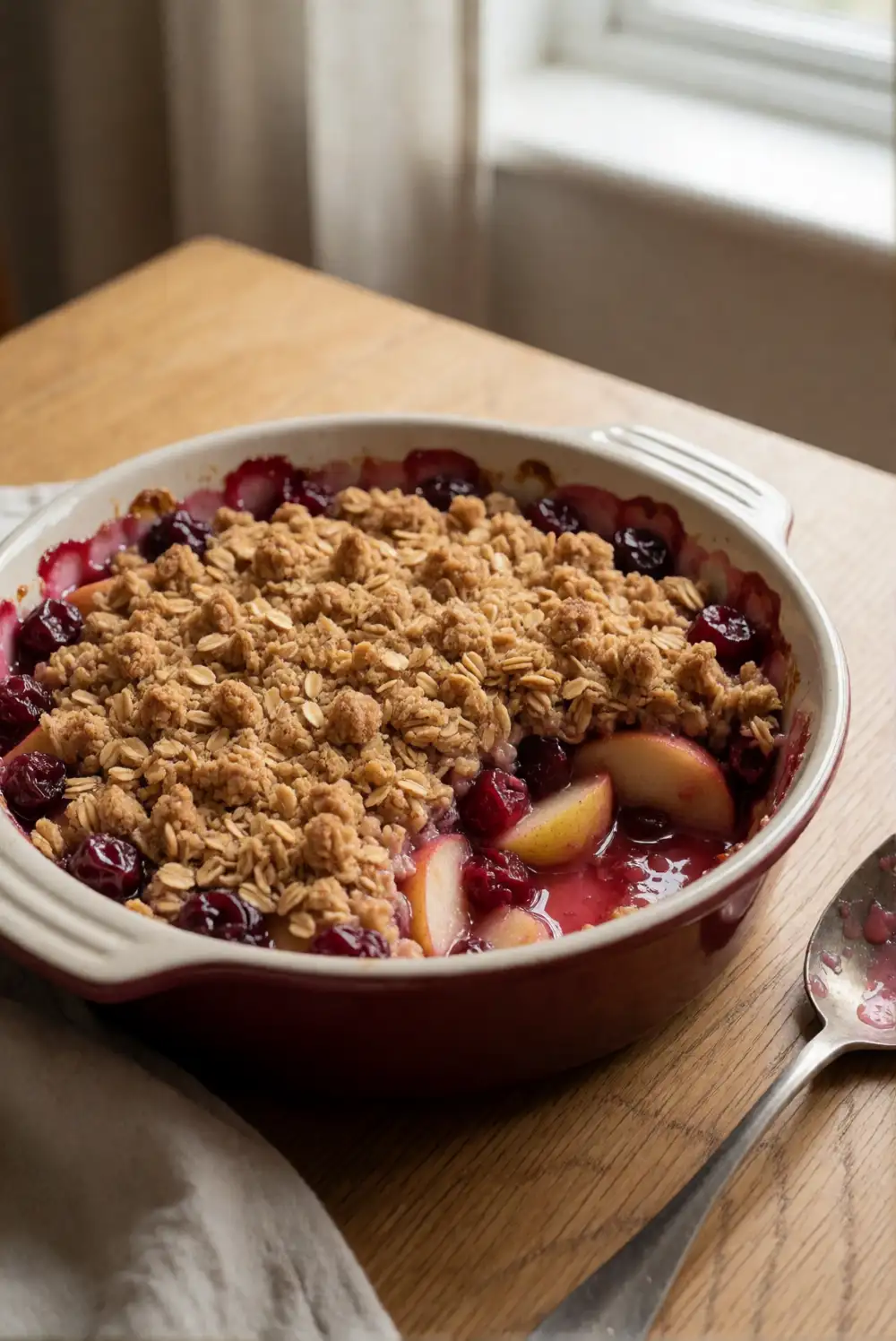 Pear and Cranberry Crisp