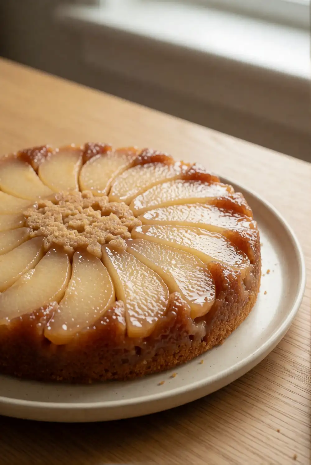 Pear Honey Upside Down Cake