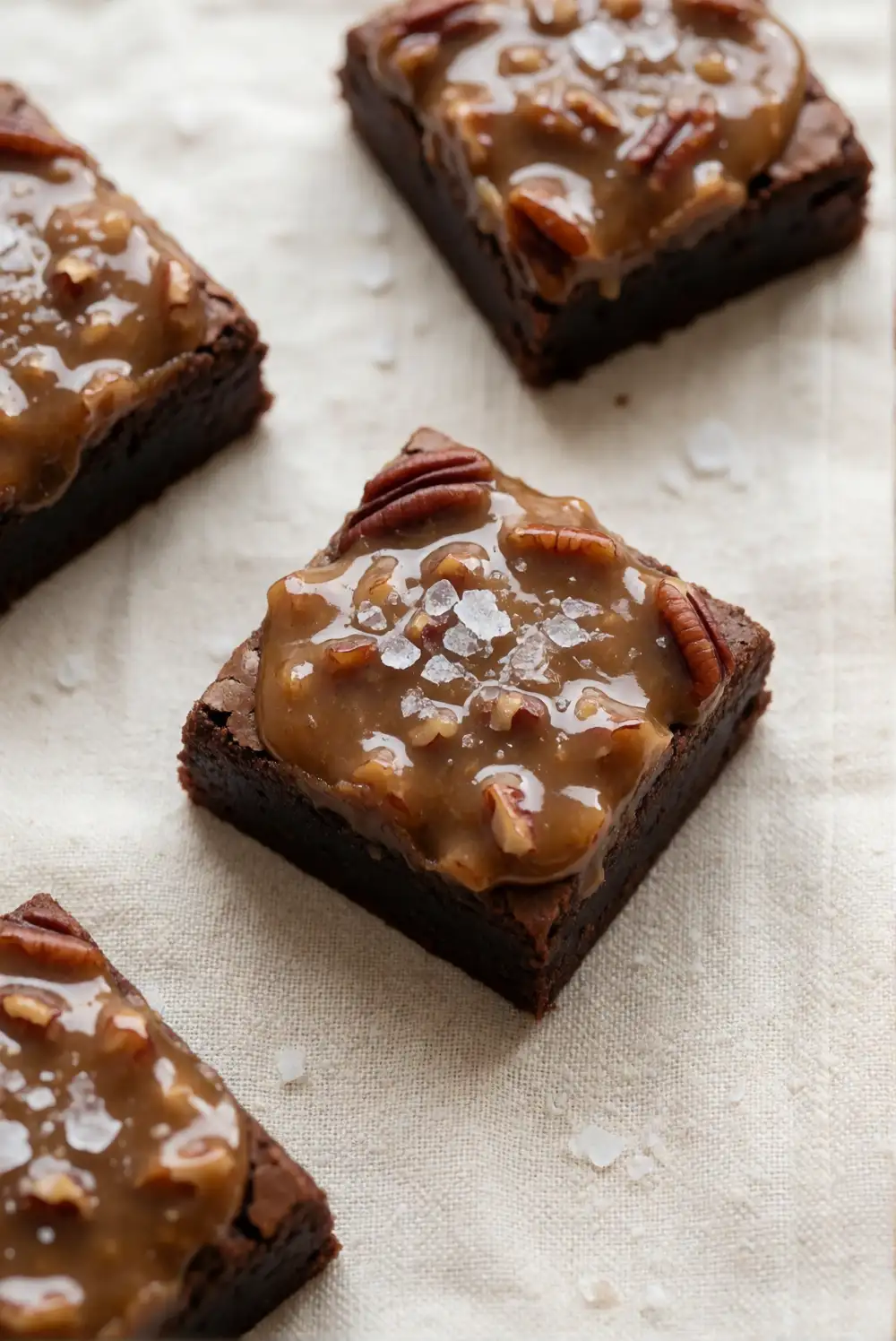 Pecan Praline Brownies with a Toasty Fall Crunch