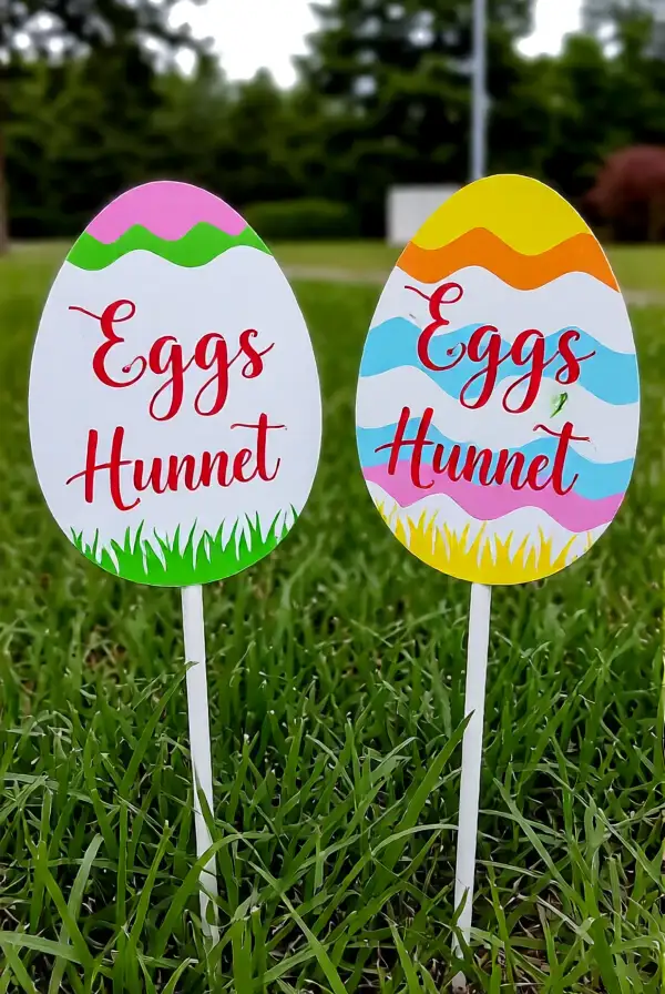 Personalized Egg Hunt Signs