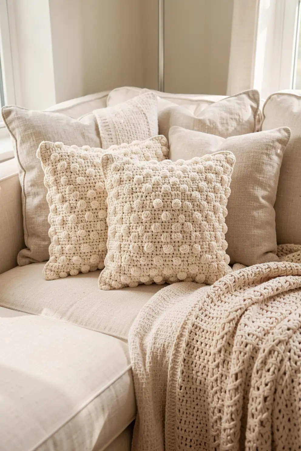 Pillow Covers With Tactile Charm