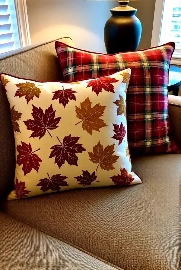 Pillows with Fall Prints