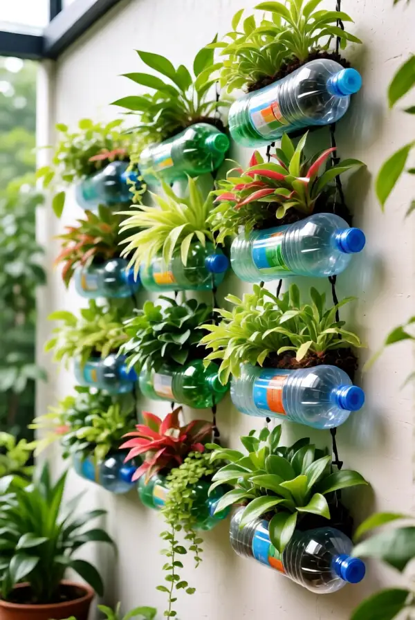 Plastic Bottle Vertical Garden