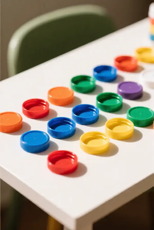 5. Plastic Lid Game Pieces