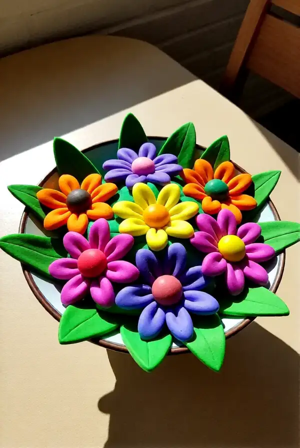 Playdough Flowers