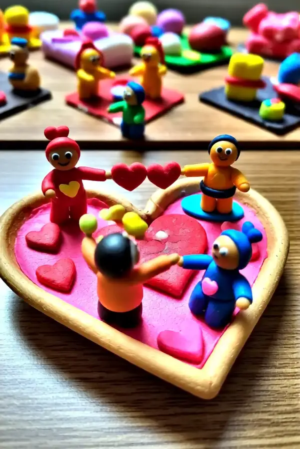 Playdough Valentine's Day Scene