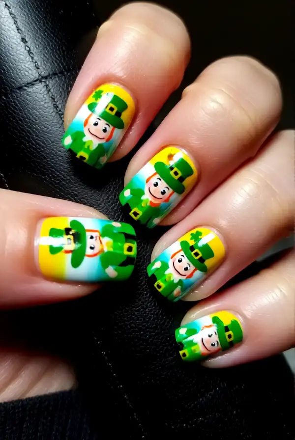 Playful Leprechaun Inspired Nails