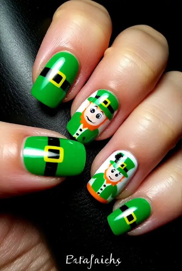 Playful Leprechaun Nails