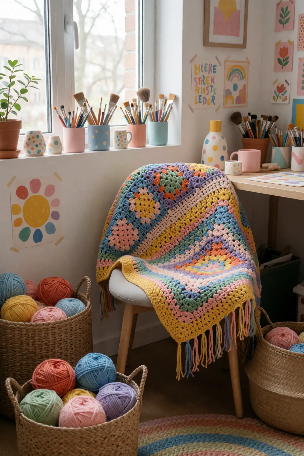 Playful Patterns for a Creative Studio Corner