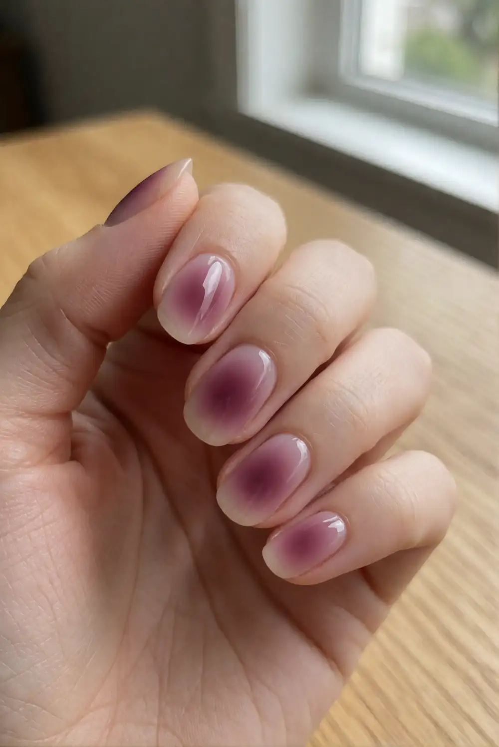 Plum Witchy Aura Nails