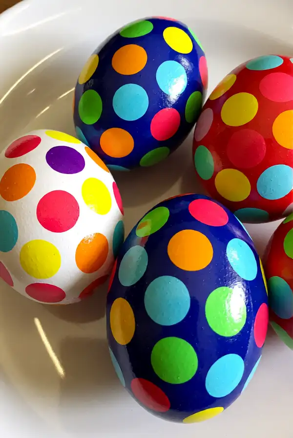 Polka Dot Painted Eggs