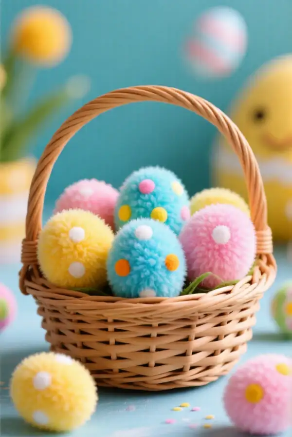 Pom Pom Easter Eggs