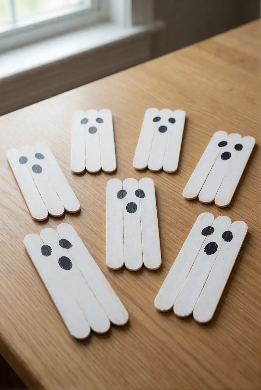 Popsicle Stick Ghosts