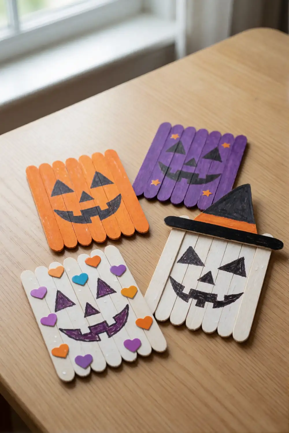 Popsicle Stick Halloween Cards