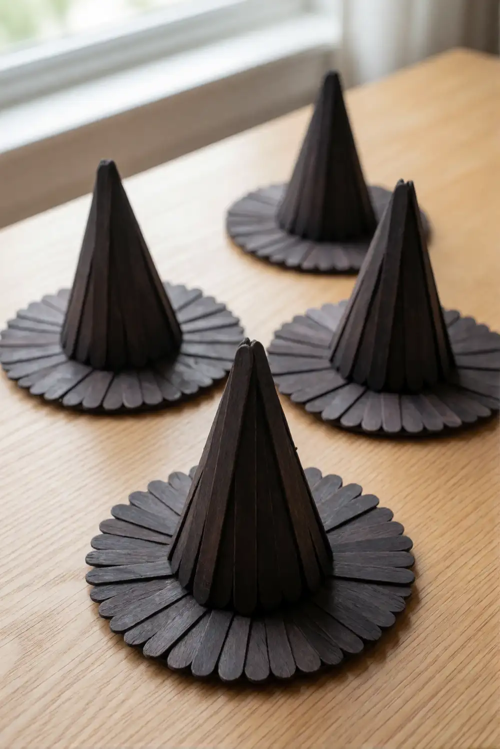 Popsicle Stick Witch Hats