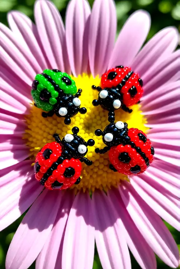 Pretty Beaded Ladybugs