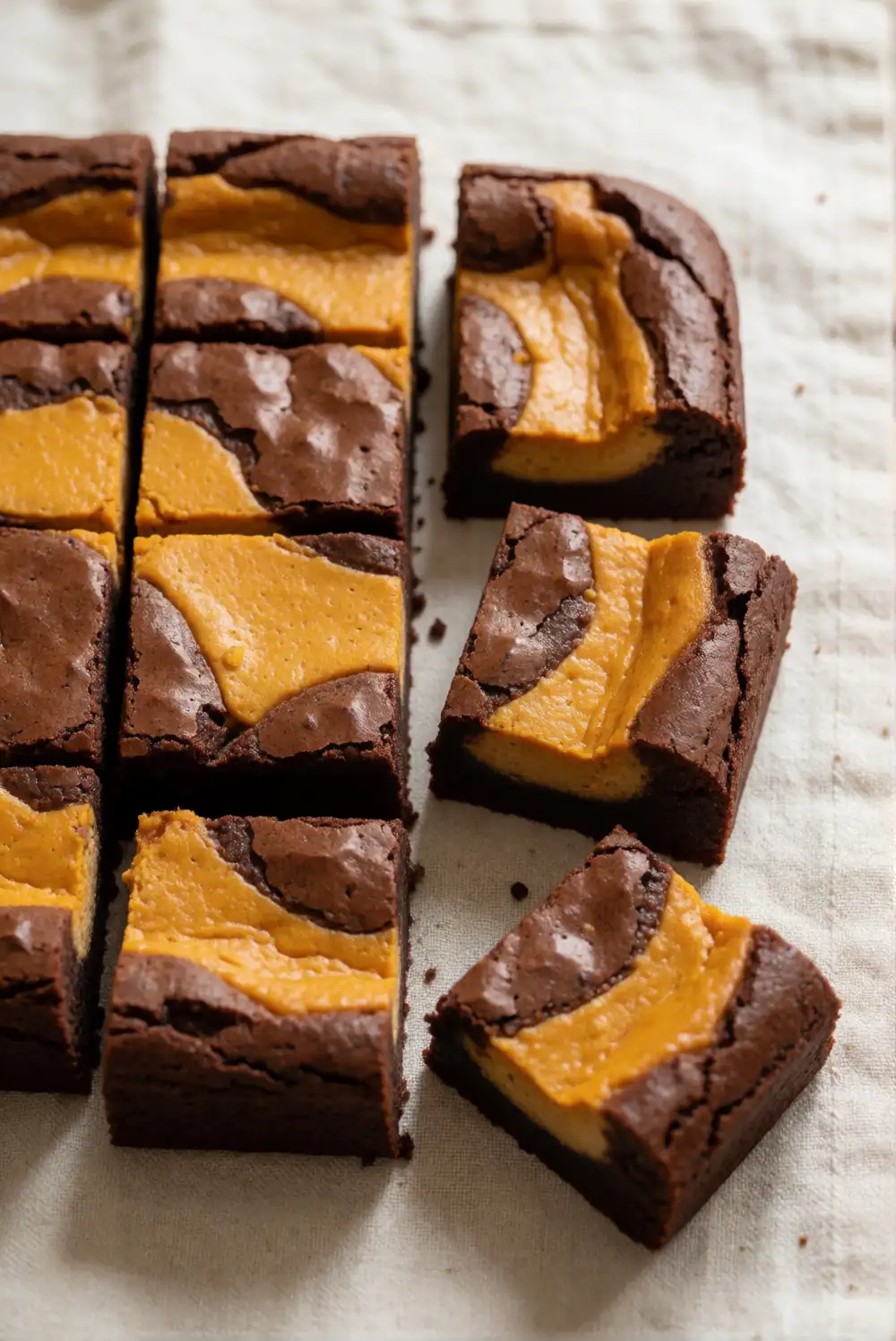 Pumpkin Cheesecake Swirl Brownies