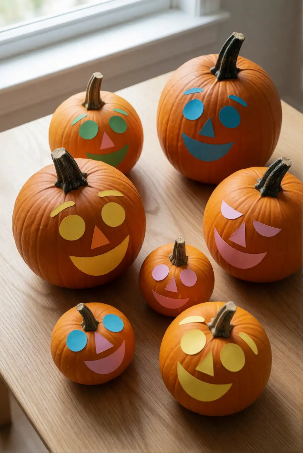 Pumpkin Face Using Paper Cutouts