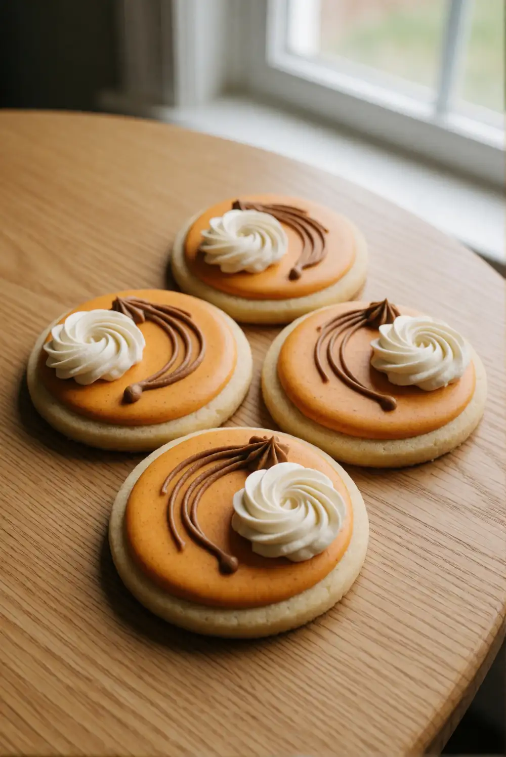 Pumpkin Latte Iced Cookies