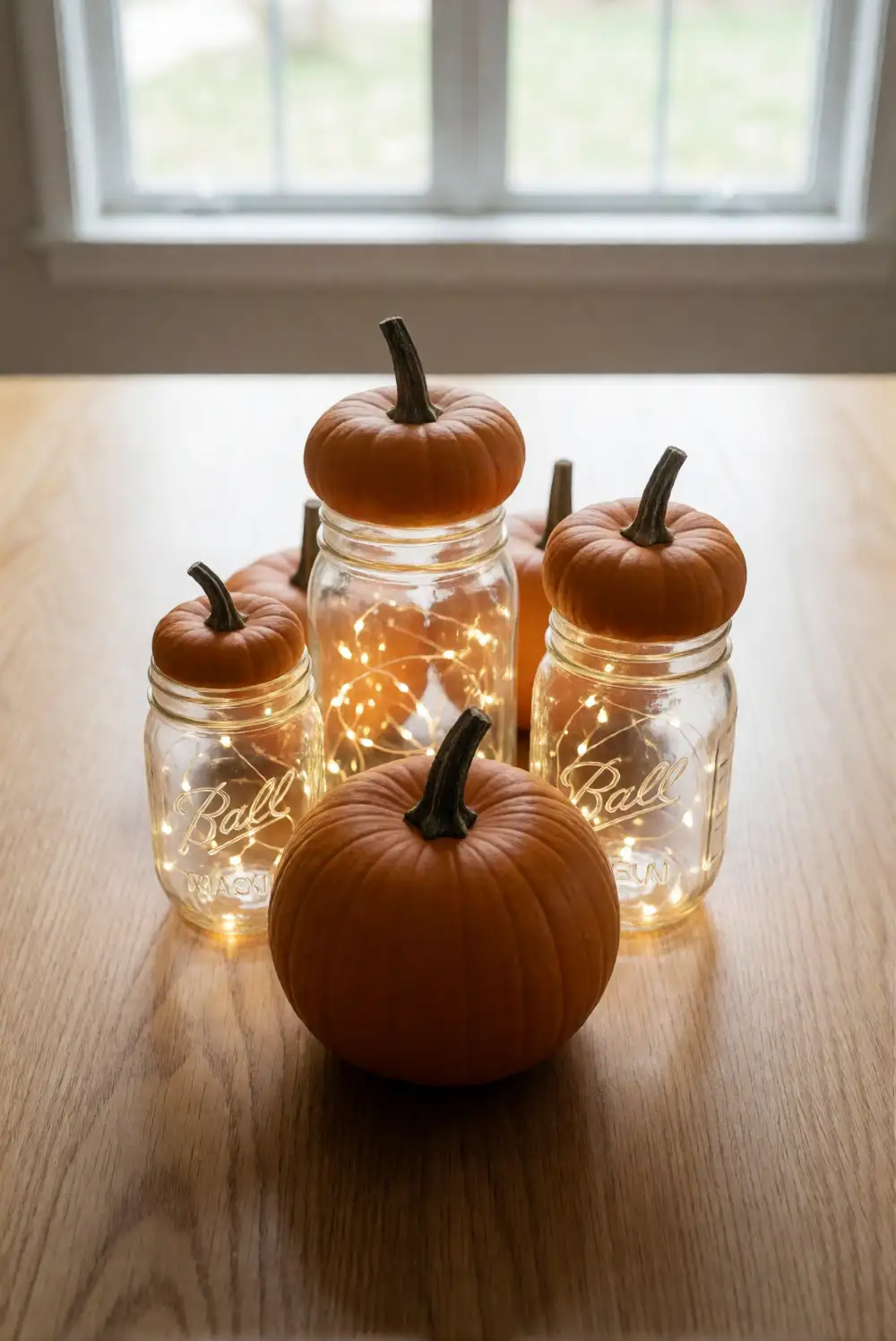 Pumpkin Mason Jar Centerpieces