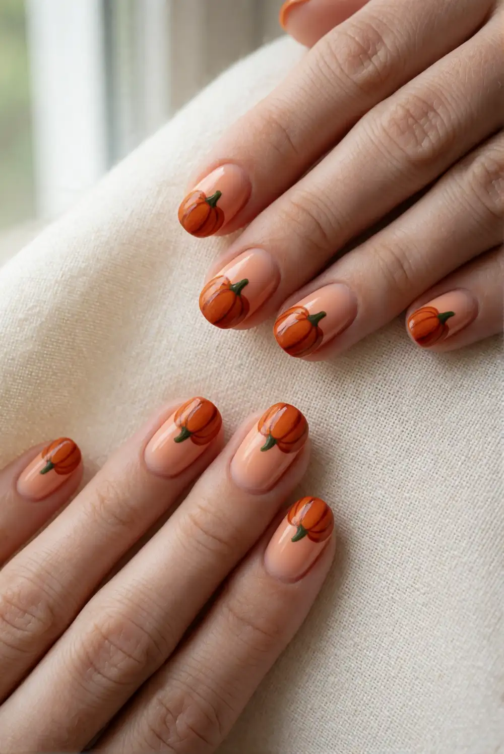 Pumpkin Patch Gradient Nails